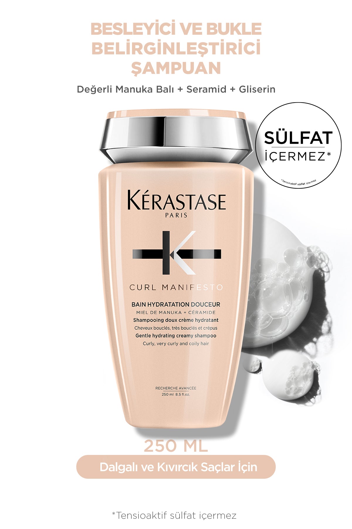 Kerastase Curl Manifesto Nemlendirici Kremsi Saç Banyosu 250ml