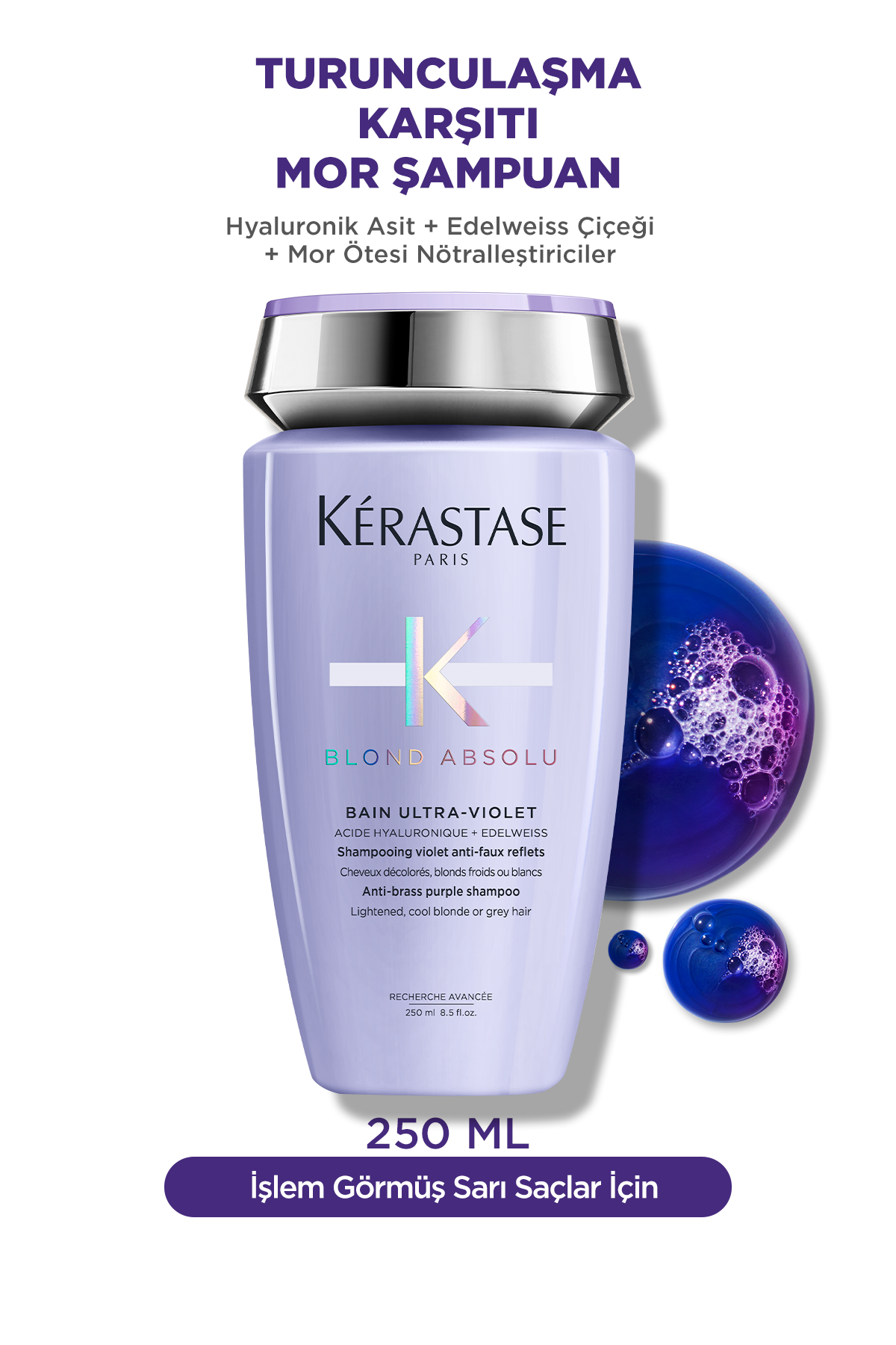 Bain Ultra-Violet İstenmeyen Turuncu Yansımaları Nötralize Eden Şampuan