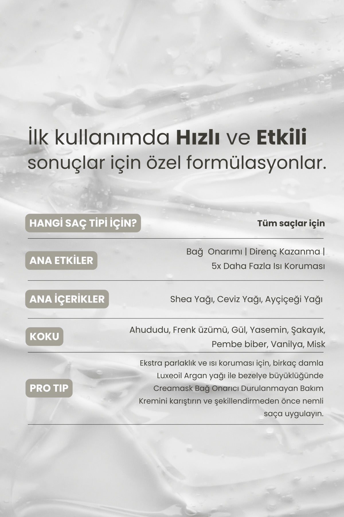 Creamask | Bağ Onarıcı Durulanmayan Bakım Kremi 250 ml