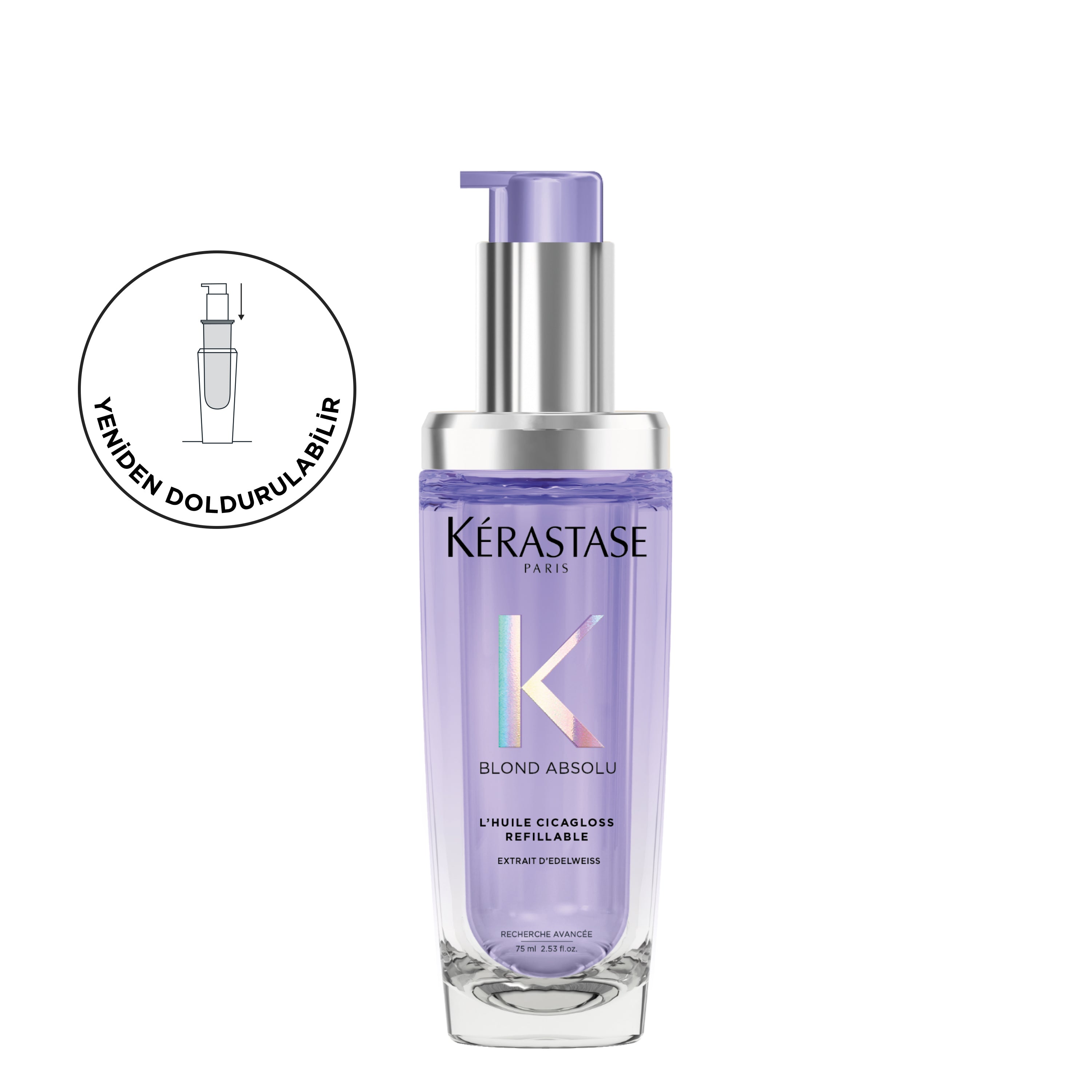 Kerastase Blond Absolu L'Huile Cicagloss Yeniden Doldurulabilir Nemlendirici Saç Bakım Yağı 75 ml