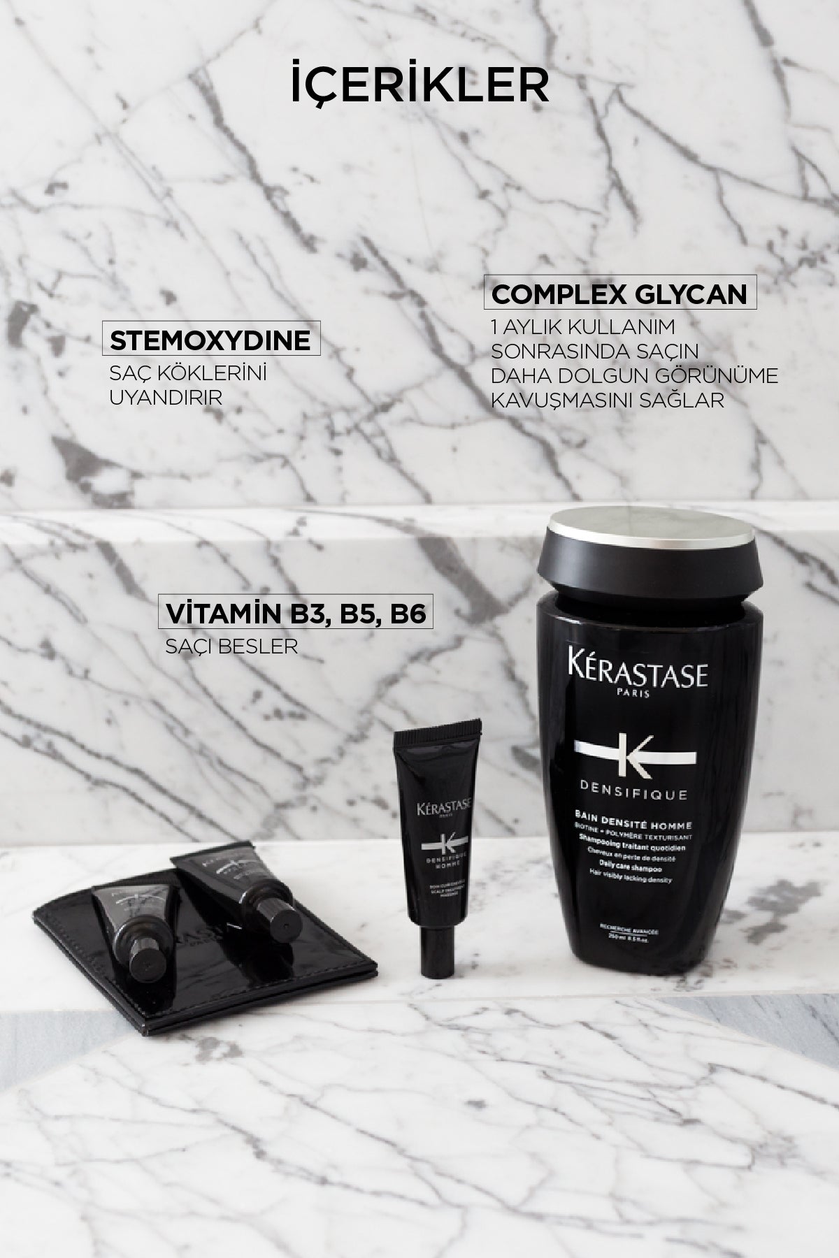 Bain Densifique Homme Erkekler İçin Yoğunluk Kazandıran Şampuan