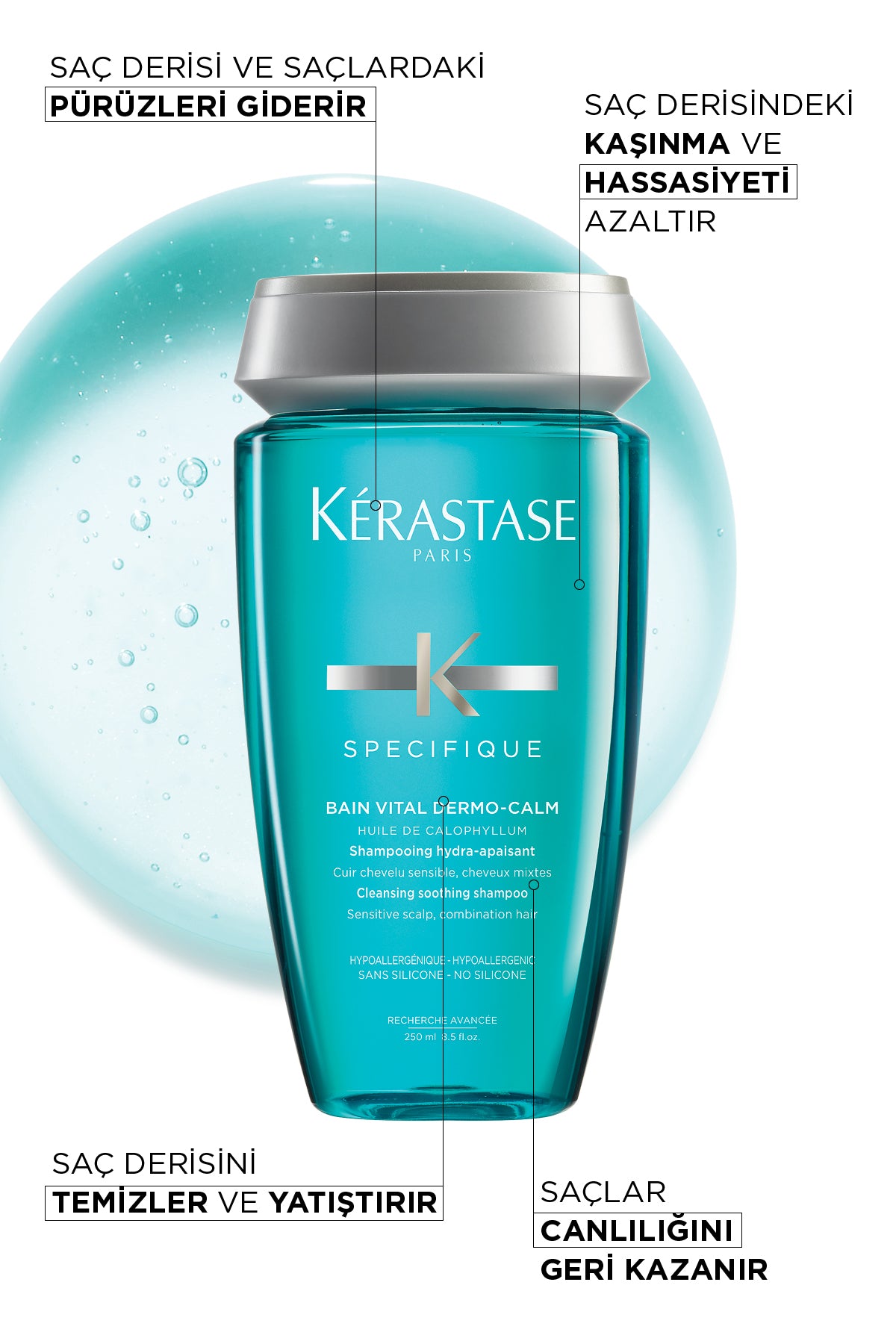 Kerastase Specifique Bain Vital Dermo-Calm Normal Ve Karma Saç Tipleri Için Yatıştırıcı Şampuan 250 ml