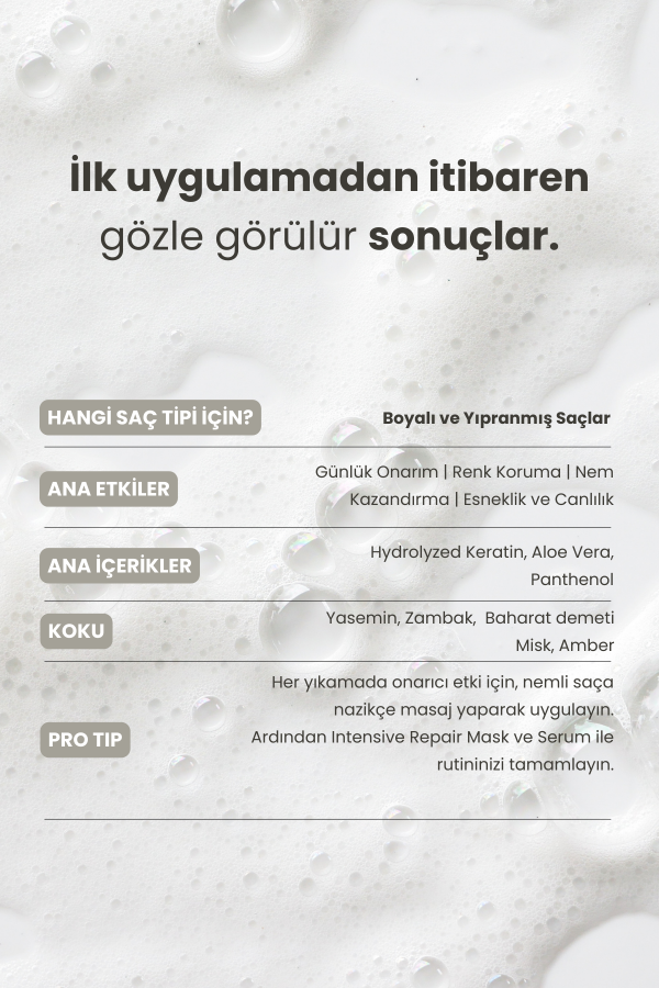 Yoğun Onarıcı Ve Yenileyici Saç Bakım Seti