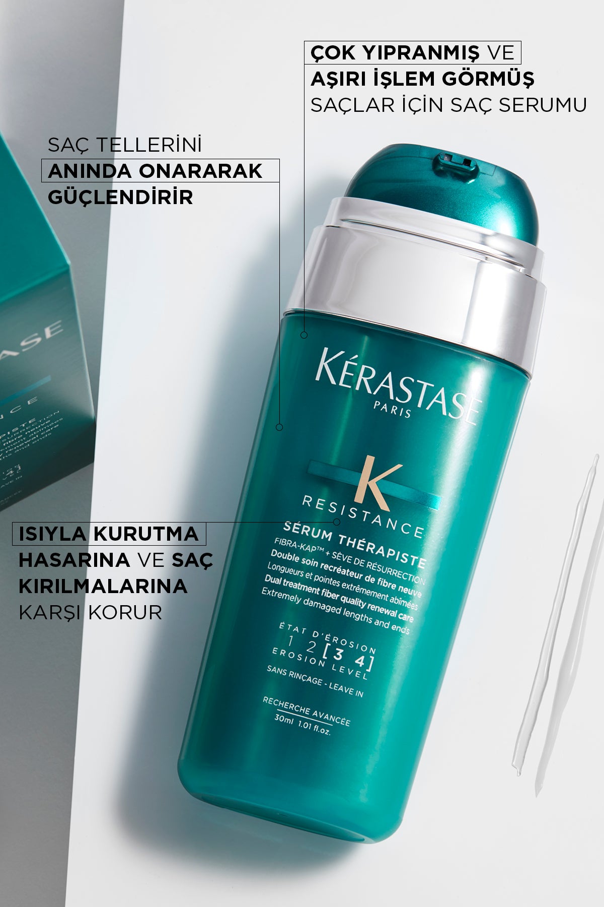 Kerastase Resistance Therapiste Yıpranmış ve İşlem Görmüş Saçlar İçin Serum [3-4] 30ml
