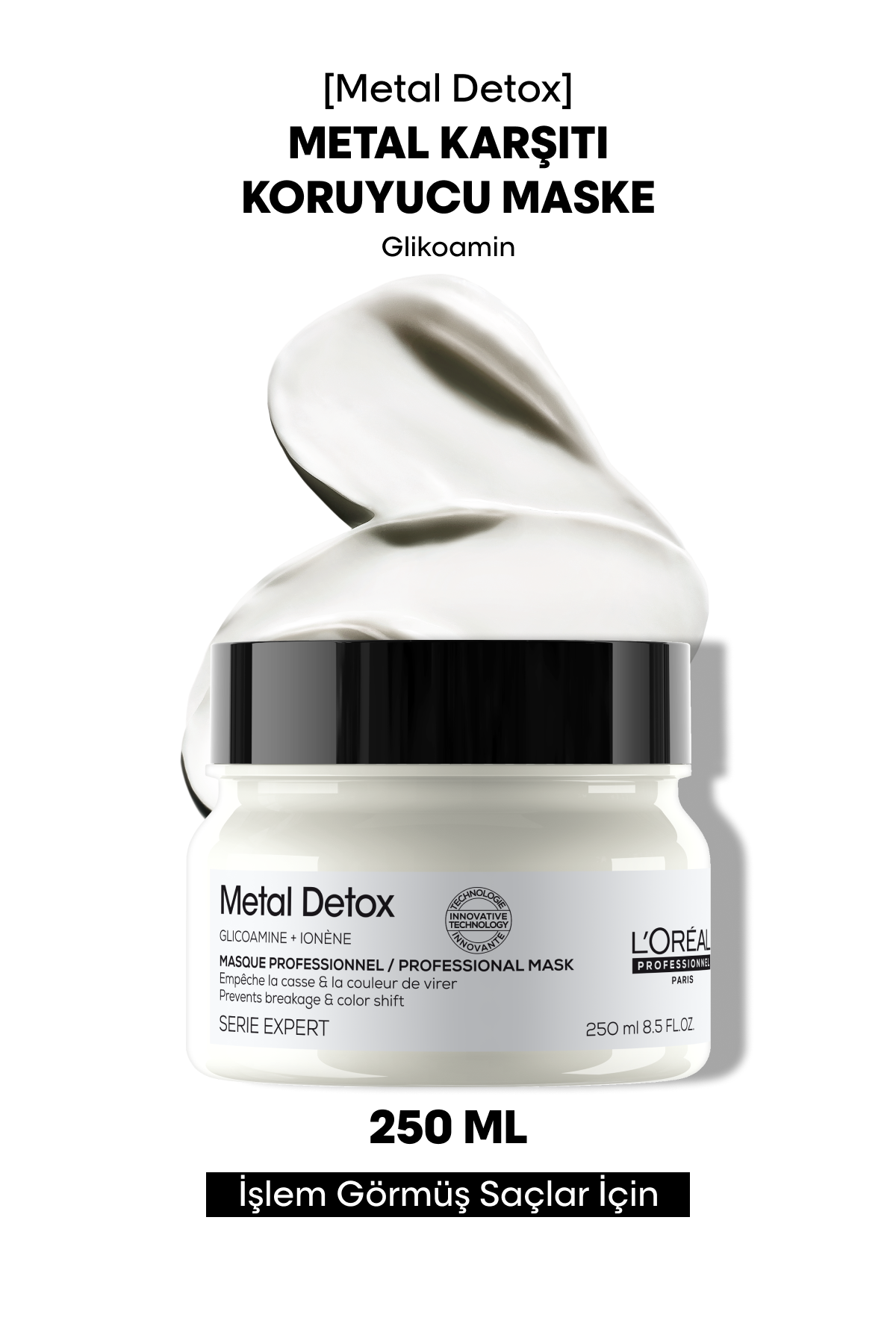 Metal Detox Anti-Breakage Protective Mask for Damaged and Over-Processed Hair 250 ml