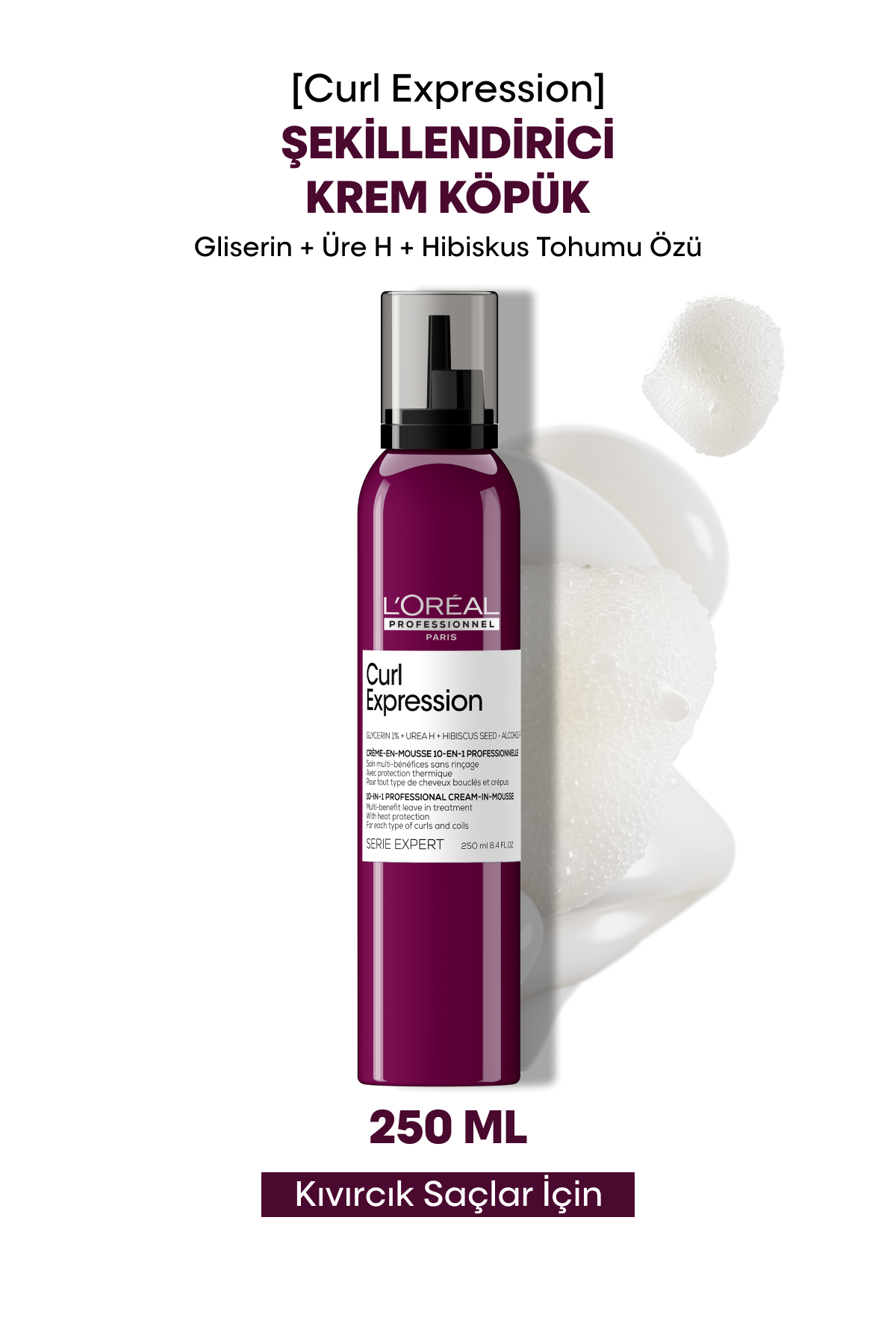 Curl Expression Styling Cream Mousse for Curly Hair 250ML