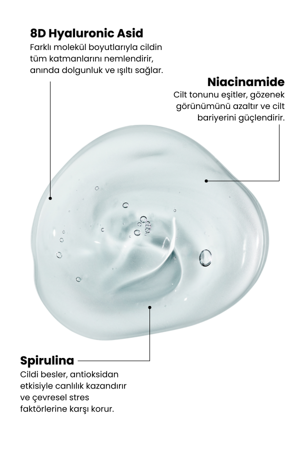 Marine Algae Dolgunlaştırıcı, Nemlendirici Hyaluronic Serum / 30 ml