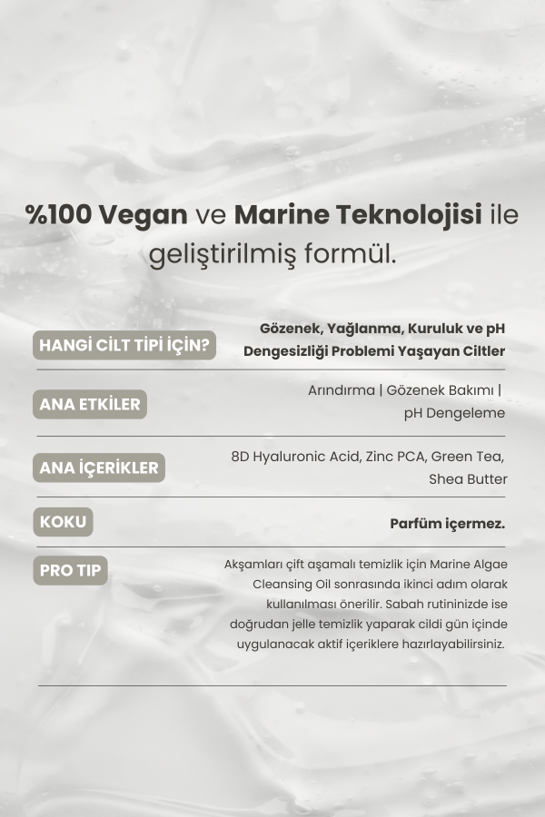 Marine Algae pH Dengeleyici Temizleyici Jel / 200 ml