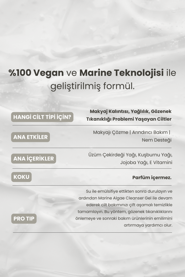 Marine Algae Milk-Form Makeup & SPF Cleansing Oil 200 ml
