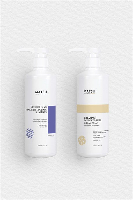 MATSU Neutralising Silver Shampoo + Creamask Improved Hair Cream