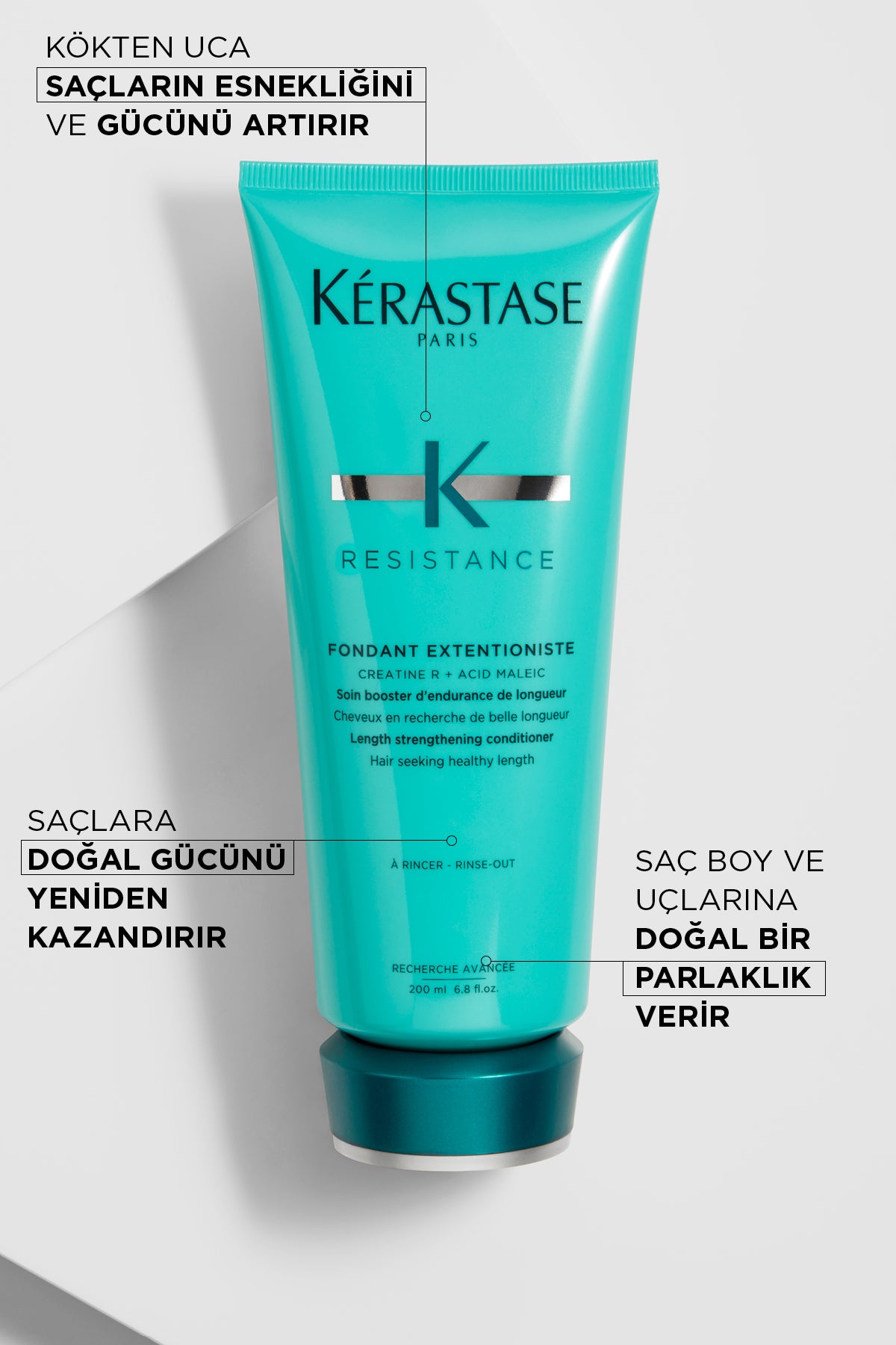 Kerastase Resistance Fondant Extentioniste Restorative Conditioner for Longer and Stronger Hair 200ml