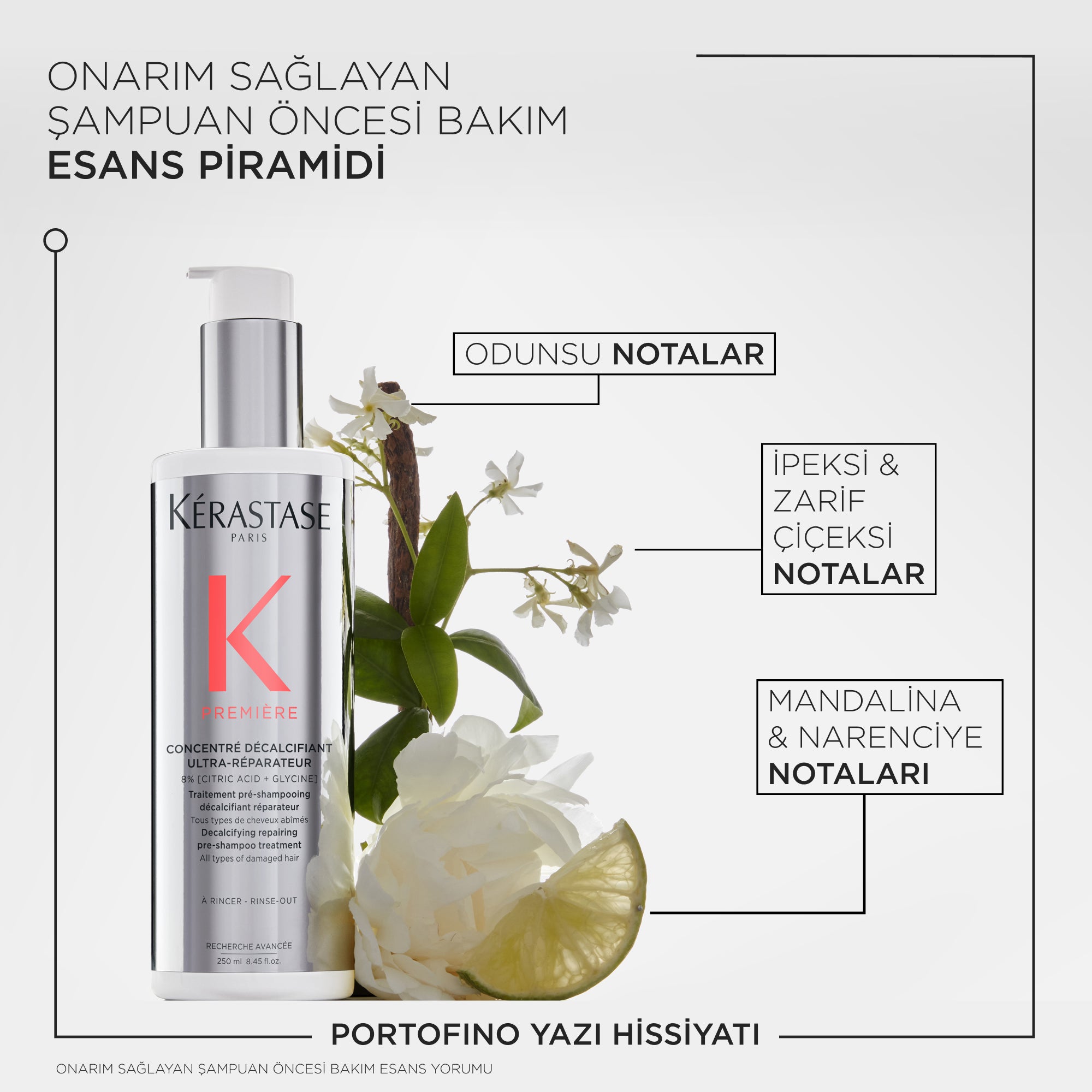 Bain Decalcifiant Reparateur Yıpranmış Saçlar için Onarım Sağlayan Şampuan