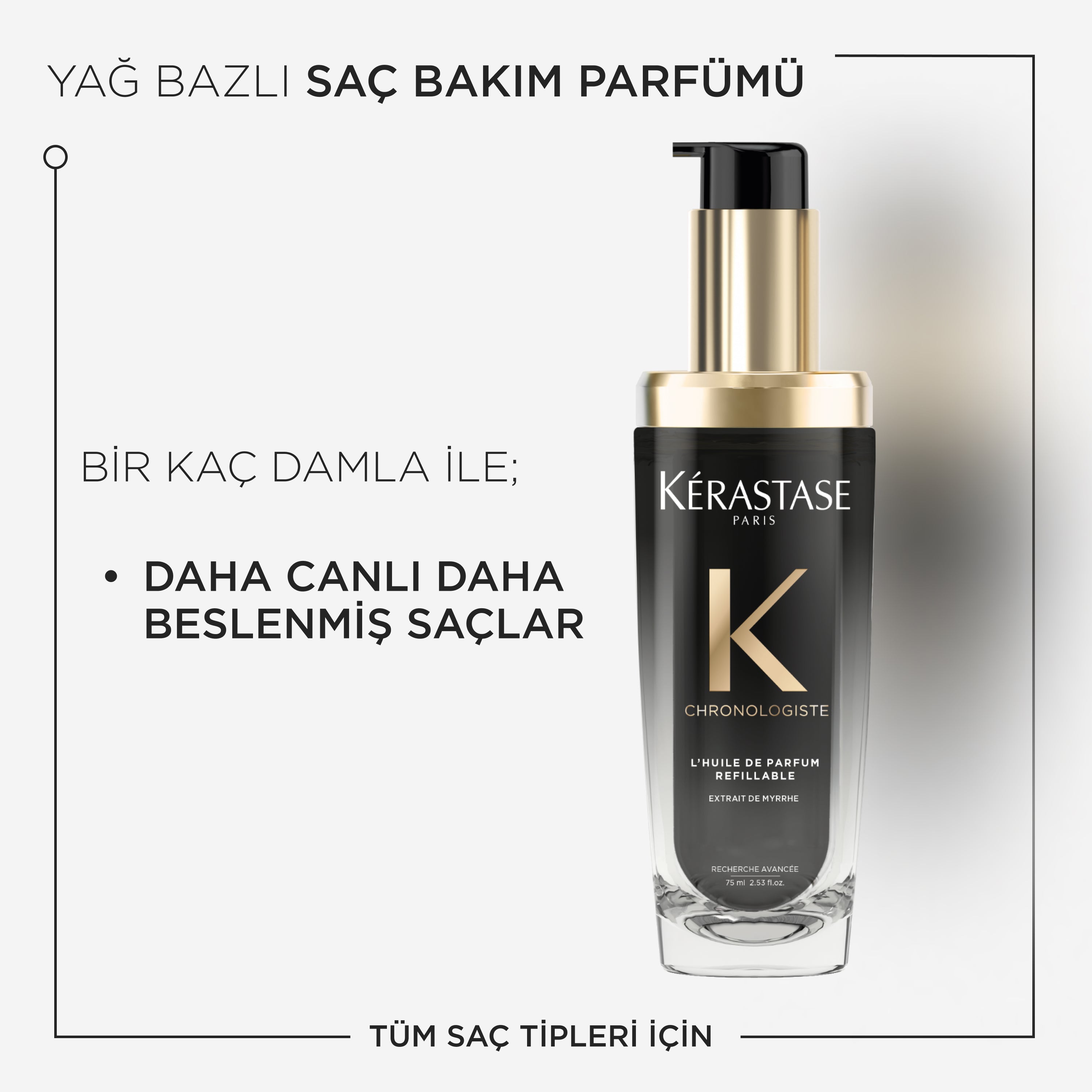 Huile De Parfum Yenileyici Parfümlü Saç Bakım Yağı